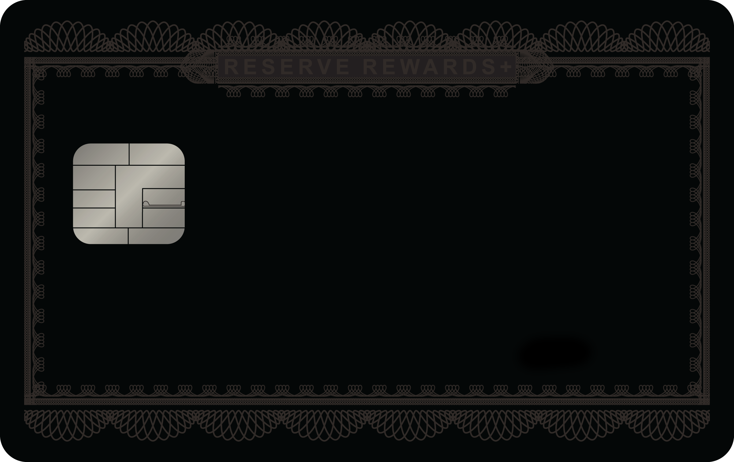 A sample of a Reserve Rewards Plus credit card