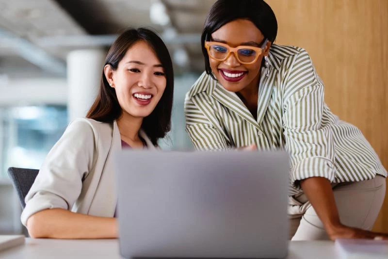 Group of associates reading an email