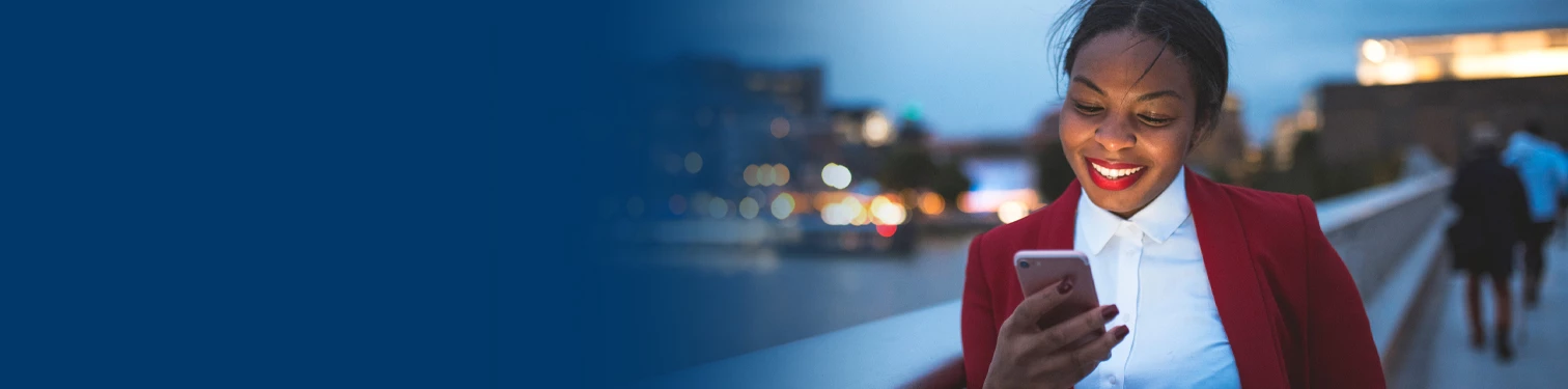 A woman looking at her online banking account