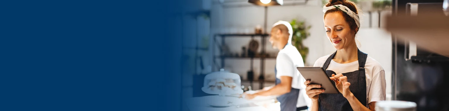 A business owner looking for merchant services
