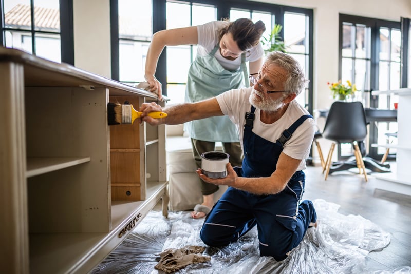 Revamping their kitchen cabinets