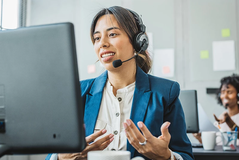 An associate taking a call