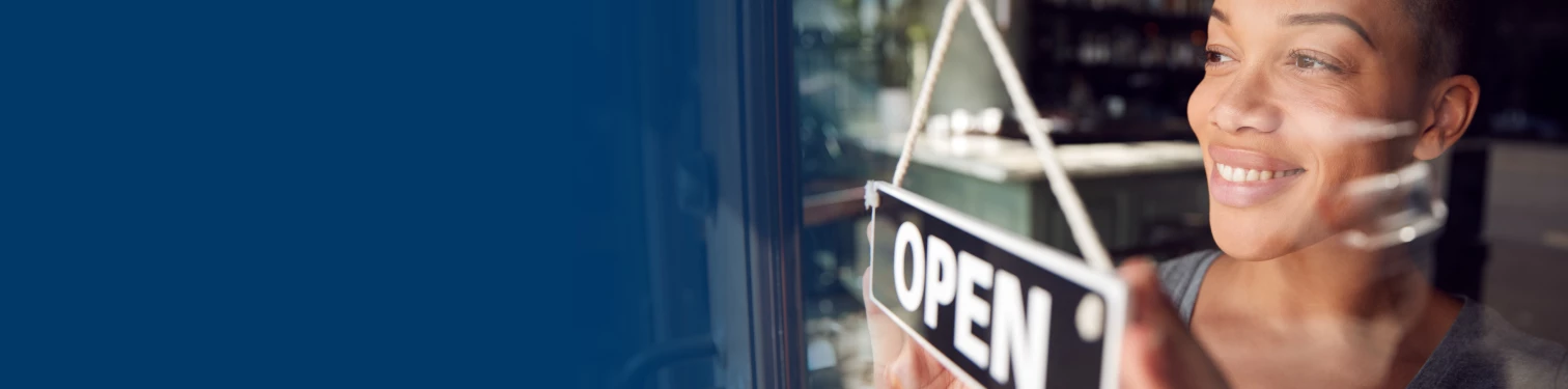 A franchise owner opening her store