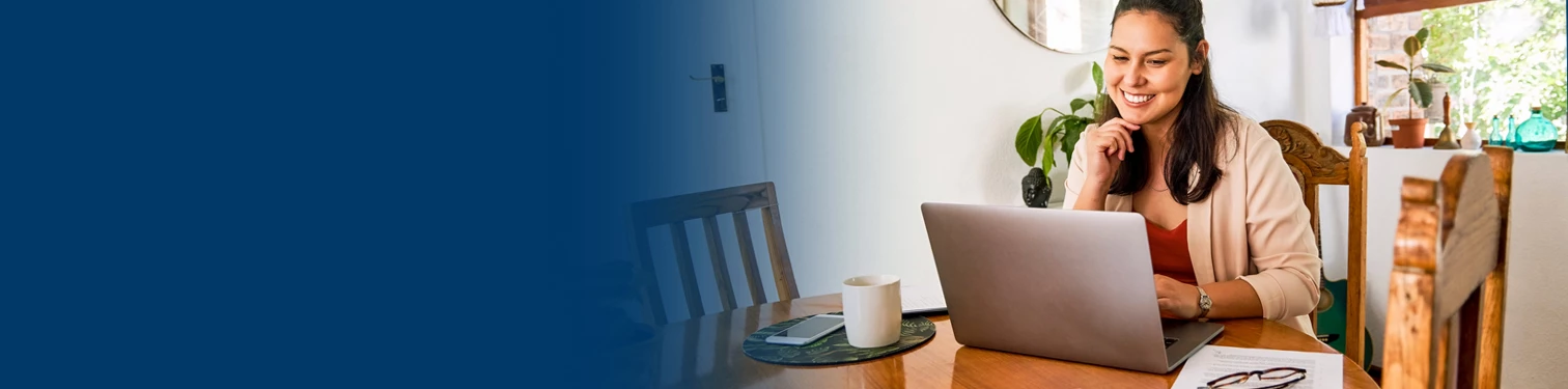A woman on a conference call