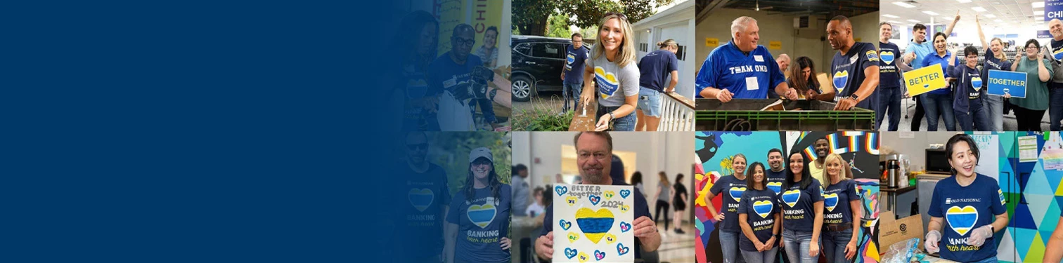 Old National Bank Better Together Days with staff