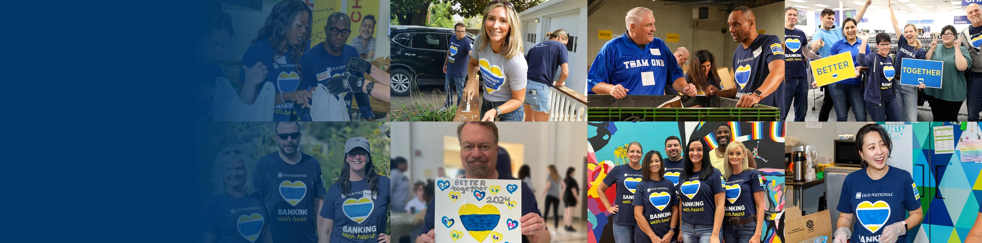 A group of associates volunteering together