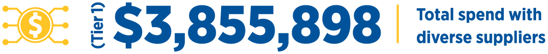 Total spend with diverse suppliers