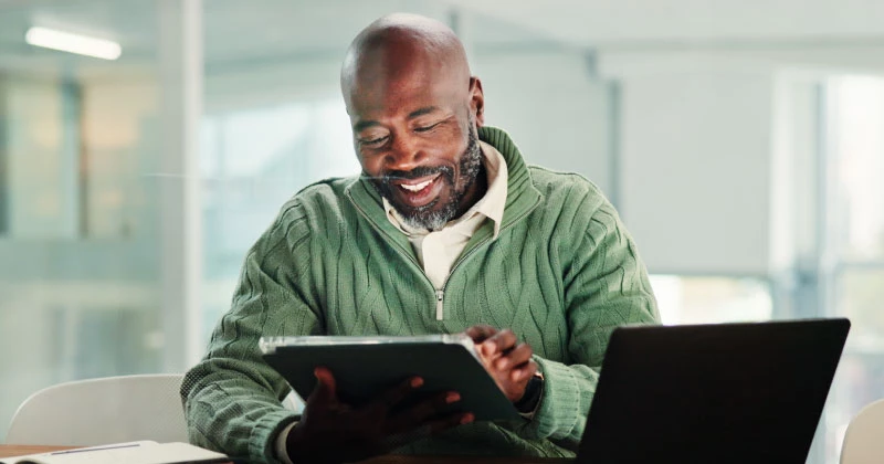 A man realizing how secure Zelle is