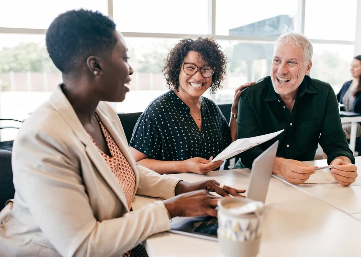 A banker meeting with a local municipality