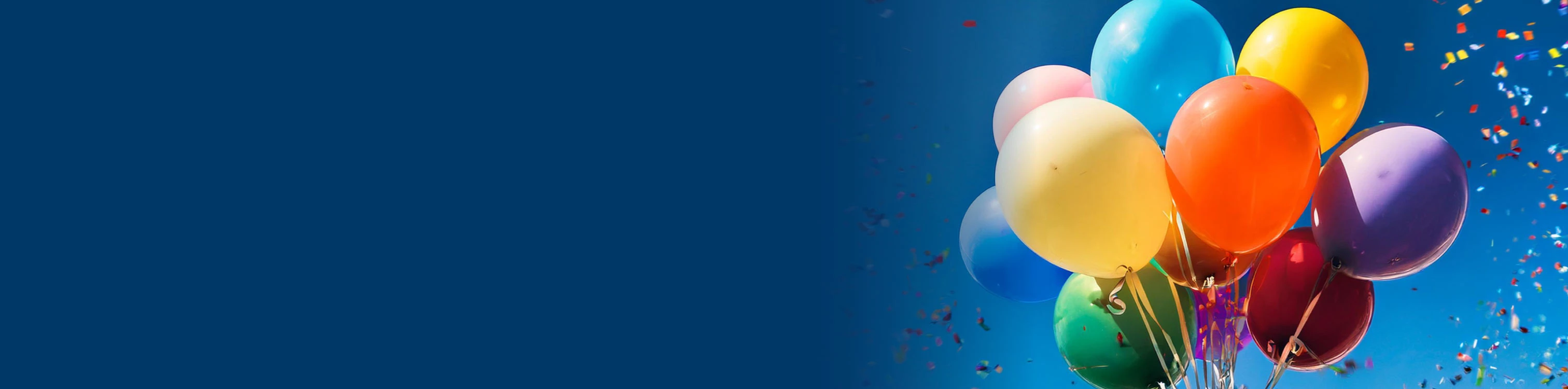 A celebration with balloons