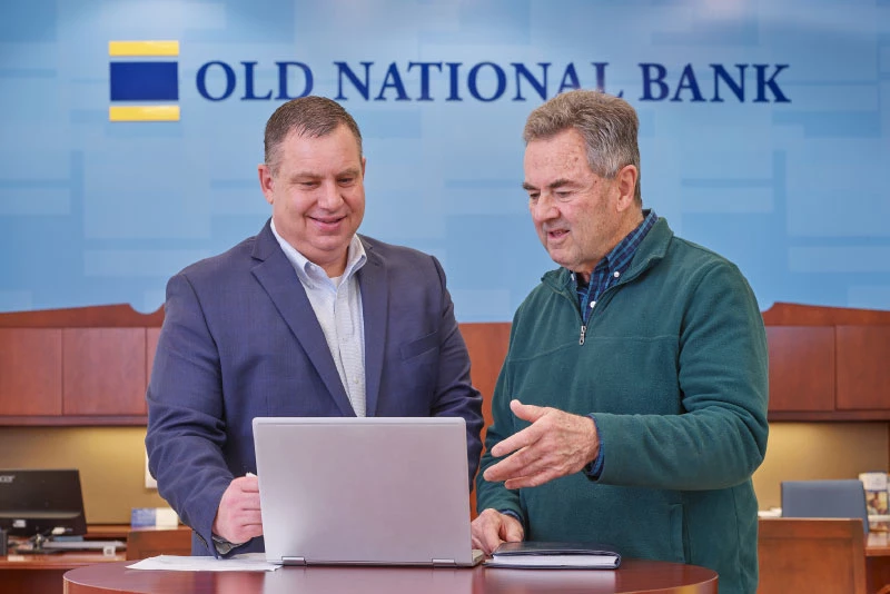 Two associates having a meeting