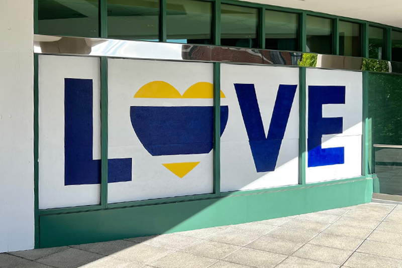 Love Banner for the vigil