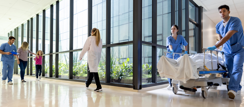 Walking the hallways of a medical floor